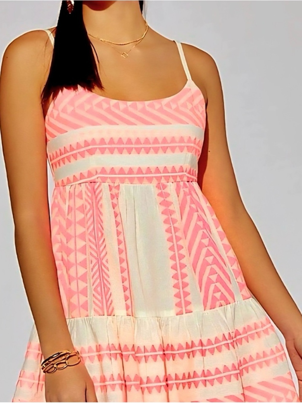 mi ami Neon Pink and White Mini Dress - Picture 10 of 10